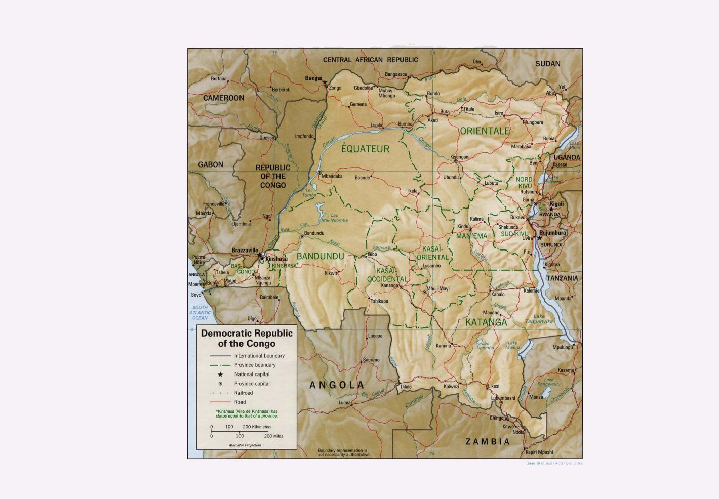 Congo_Democratic_Republic_Map - Perry-Castañeda Library Map Collection - Wikimedia Commons - Public Domain