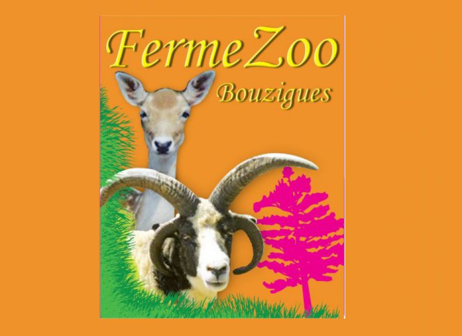 Logo de la ferme-zoo de Bouzigues dans l'Hérault avec une chèvre et une biche