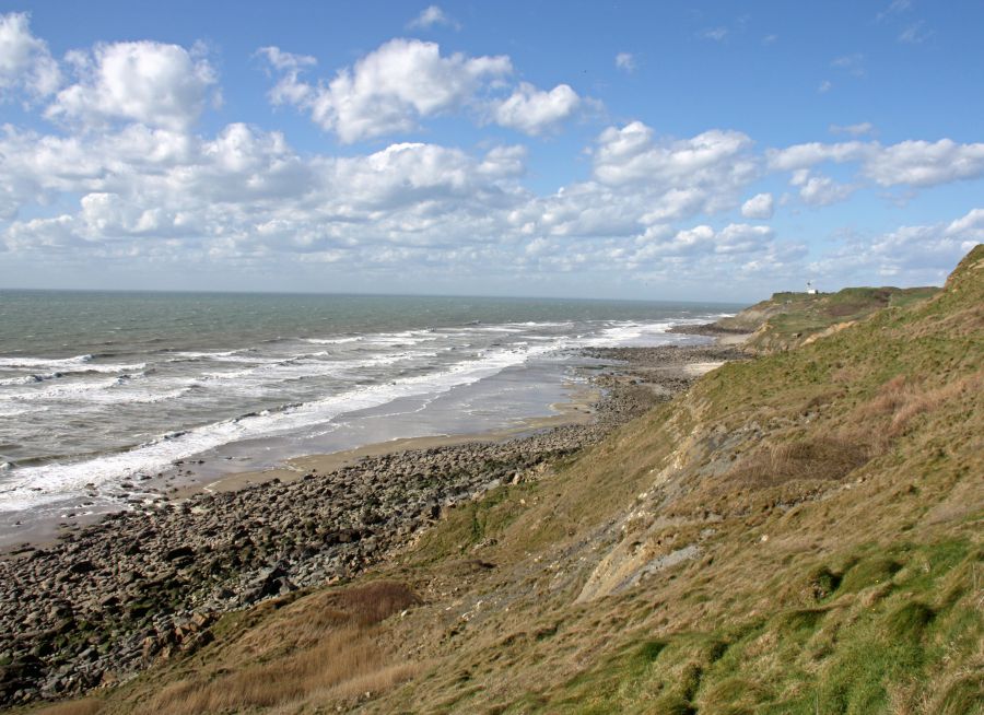 Photo du Cap d'Alprech à Le Portel dans le Pas-de-Calais, par Joel-herbez, Wikimedia Commons, CC BY-SA 3-0