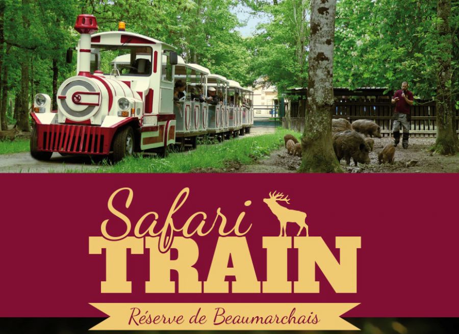 Affiche du Safari-Train Réserve de Beaumarchais à Autrèche dans l'Indre-et-Loire