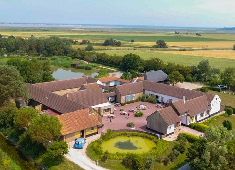  Photo de vue aérienne de la Maison de la Baie de Somme à Lanchères dans la Somme